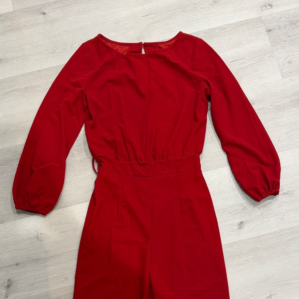 Source Unknown Vibrant Red Jumpsuit - Picture 2 of 4